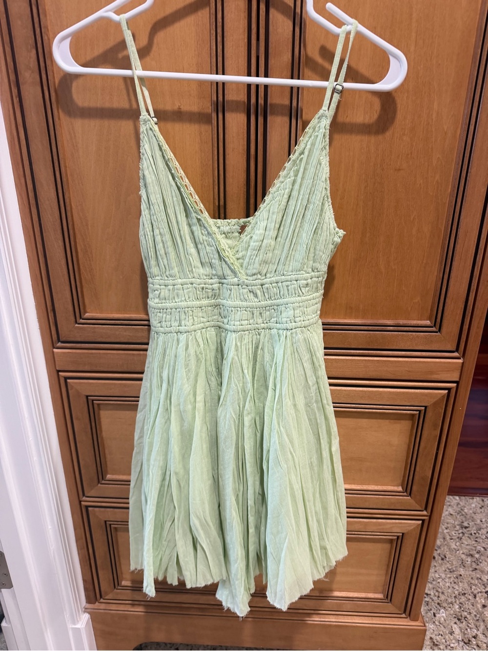 Free People Mint Green Spaghetti Strap Mini Dress